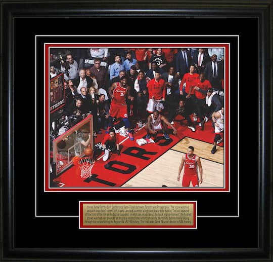 Kawhi Leonard Toronto Raptors Framed 8" x 10" Game 7 "The Shot" Crouched Photo 17" x 15"